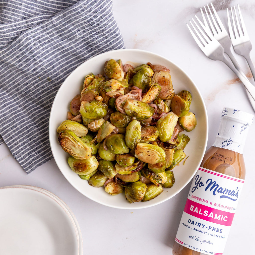 Balsamic Brussels Sprouts - Yo Mama's Foods